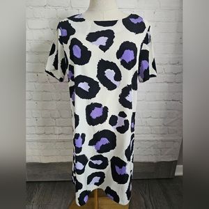 John Zack Shift Dress in Leopard Print | UK 8/ US 4 | EUC